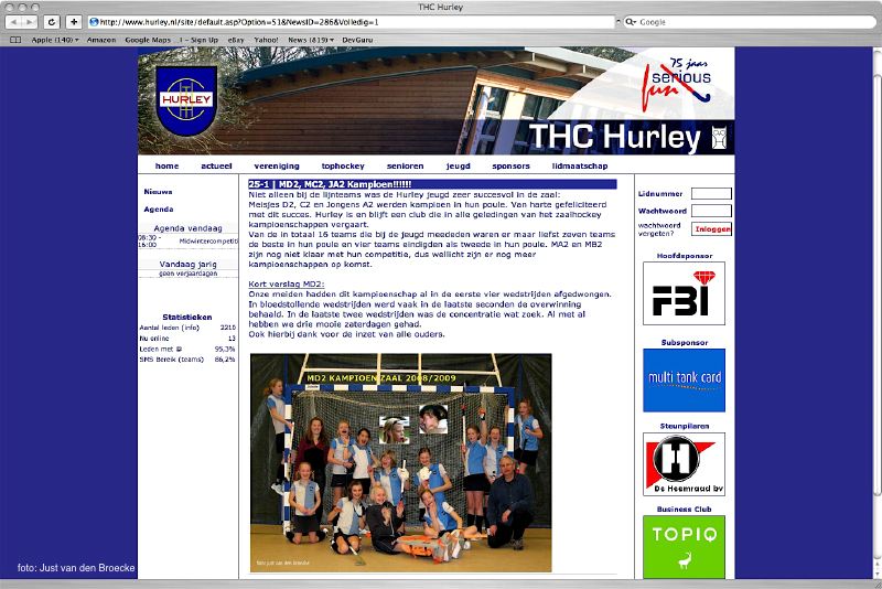 MD2 op Hurley website
